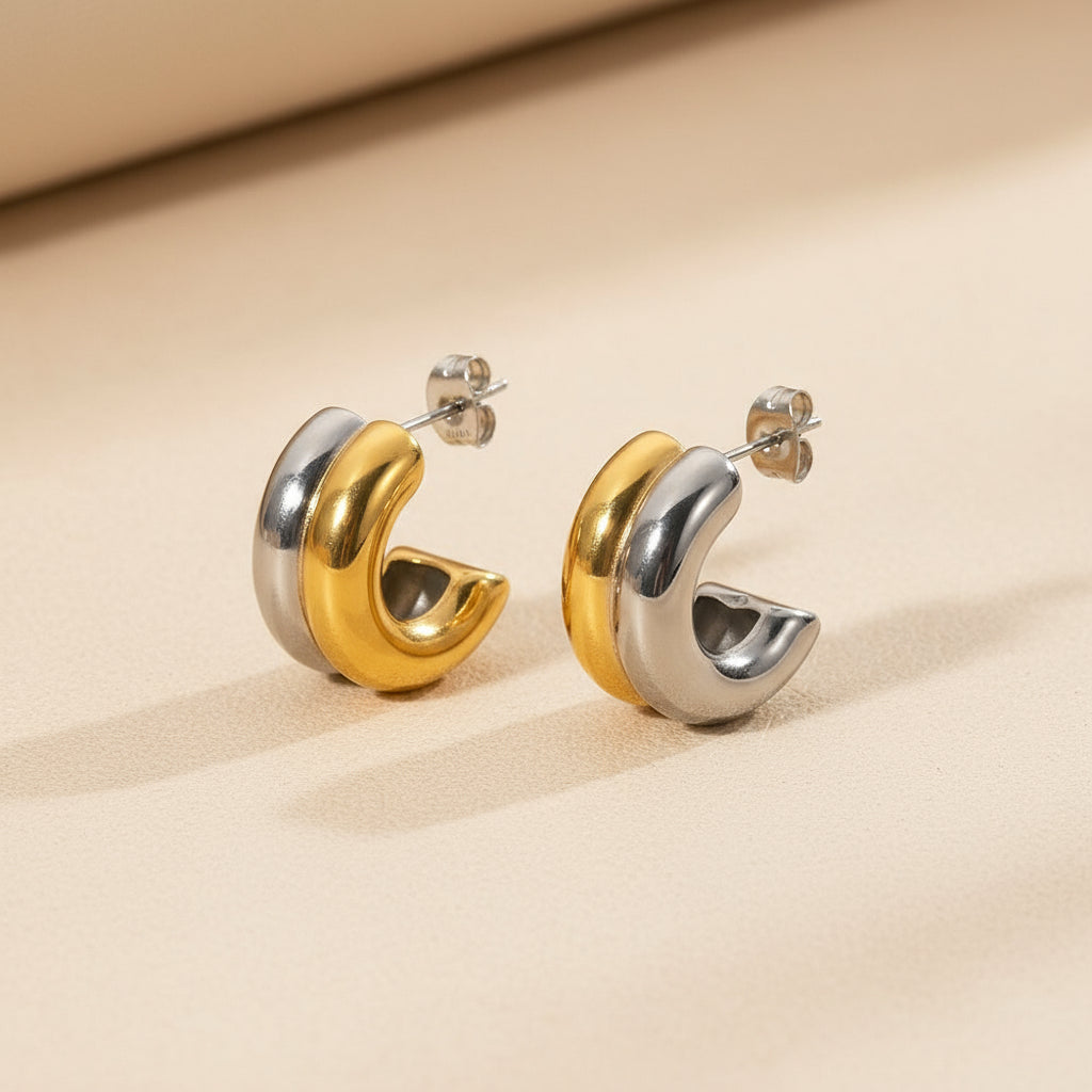 Layered Dome Earrings