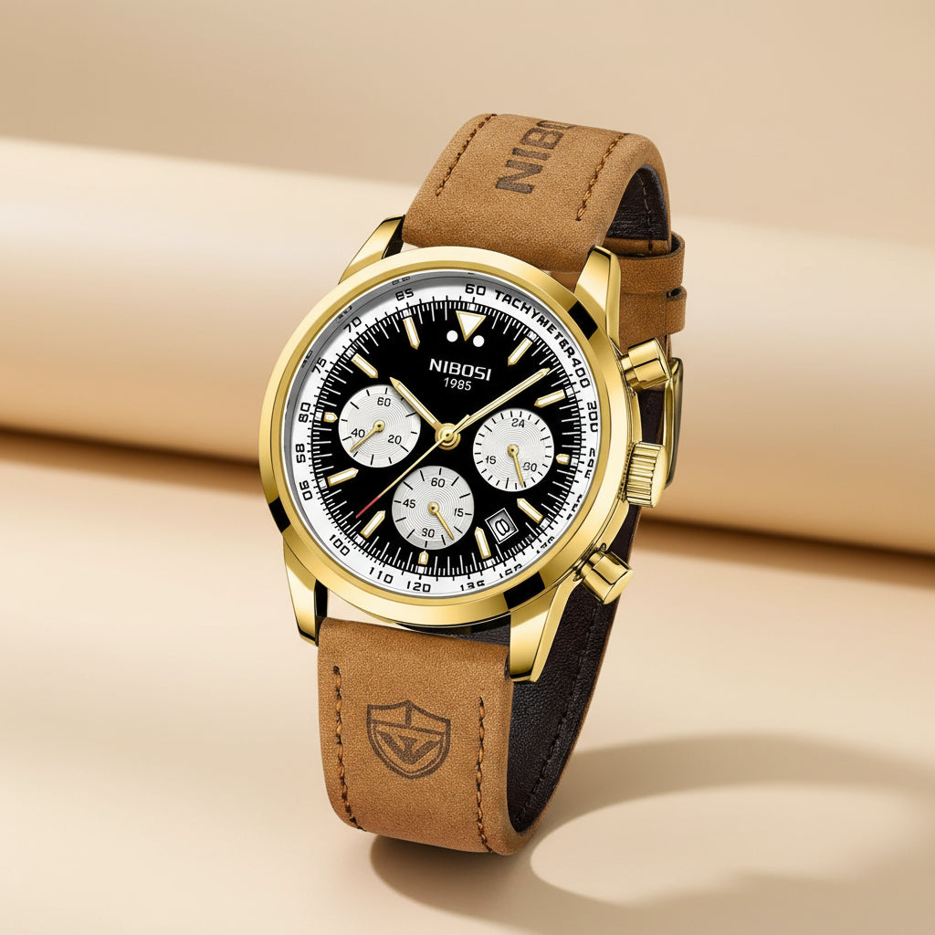 Nordic Chronograph Leather Watch