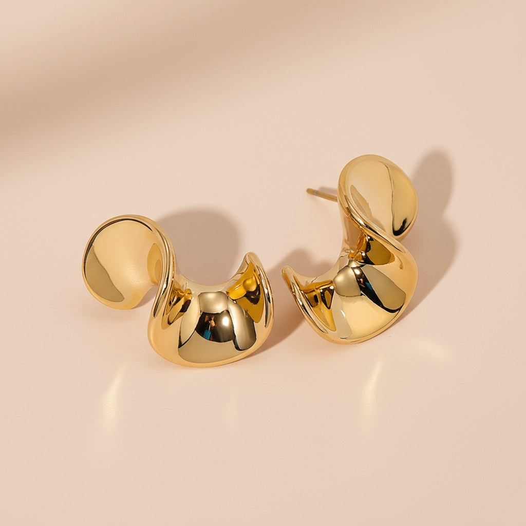 Spiral Luxe Earrings | 16k Gold Edition