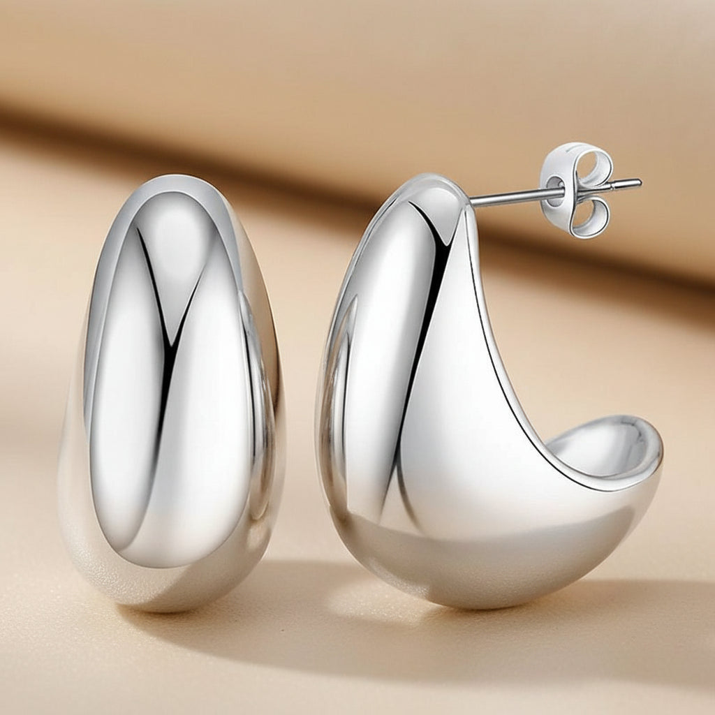 Sculpted Water-Drop Earrings