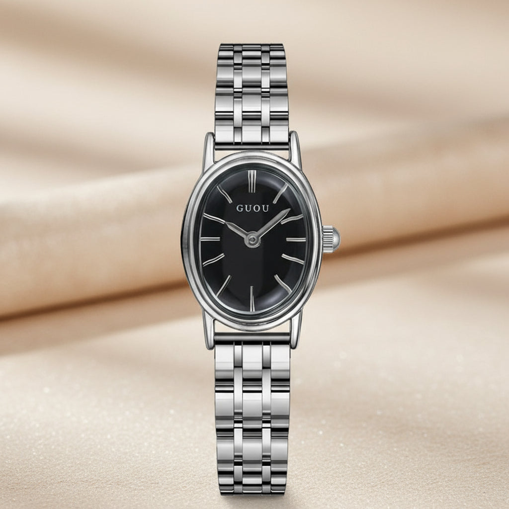 Oval Stainless-Steel Watch