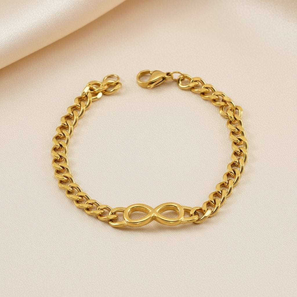 Cuban Link Chain Bracelet | 18K Gold Plated