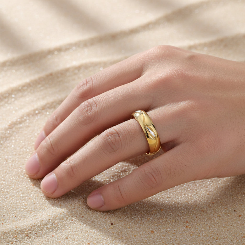 The Unity Rings in 18K Gold Titanium