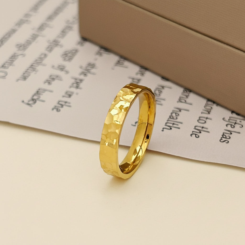 Hammered Gold Band | Titanium Edition