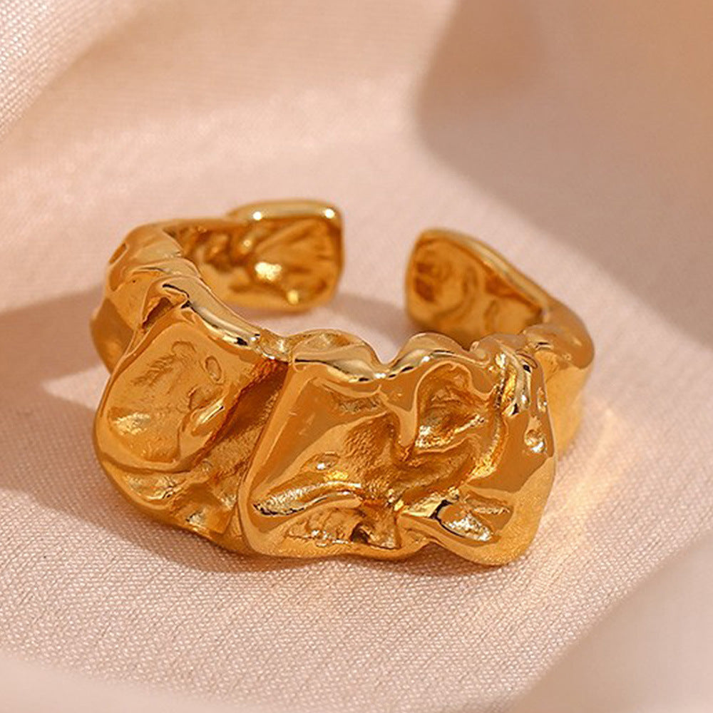 Gold-Tone Sculptural Adjustable Ring